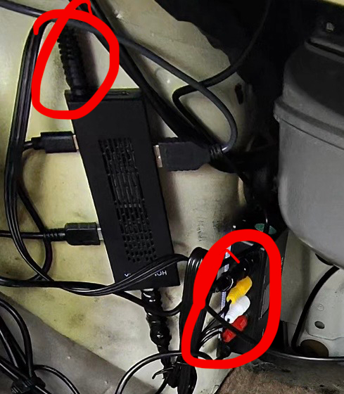 TV tuner connected to RF receiver via RCA
