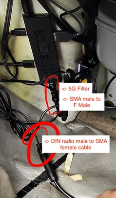 5G filter and cable connections